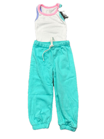 Flowers By Zoe Zip Up Cropped Aqua Hoodie Or Sweatpants