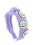 Bari Lynn Crystalized Patch Terry Knot Headband