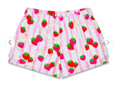 Strawberry Stripes Plush Shorts