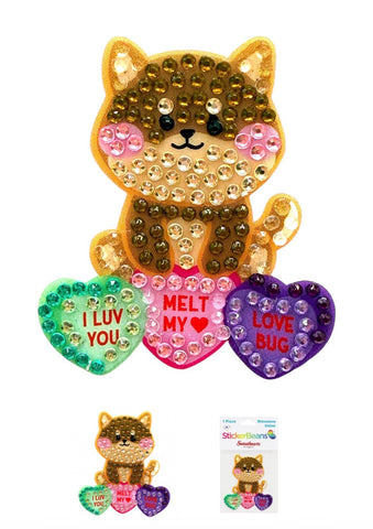 Sweethearts Kitty Love 2 Rhinestone Stickerbean