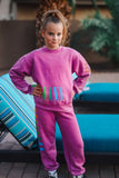 Rowdy Sprout Nirvana Plum Nevermind Crewneck  Or Rainbow Check Sweatpants