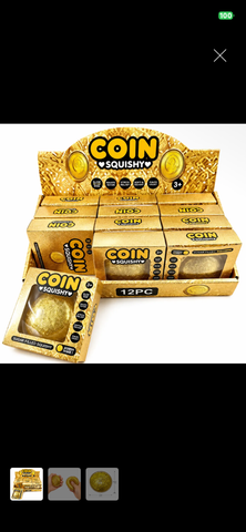 Chanukah Gold Coin Gelt Squishy