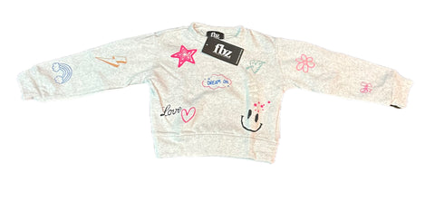 Flowers By Zoe Light Gray Icon Motif Sweatshirt Or Sweatpants