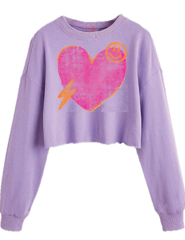 Lux Lavender Heart Sweatshirt