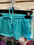 Flowers By Zoe Aqua Mesh Shorts Or White Ribbed Tank With Aqua Heart