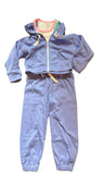 Flowers By Zoe Periwinkle Cropped Zip Up Hoodie Or Sweatpants