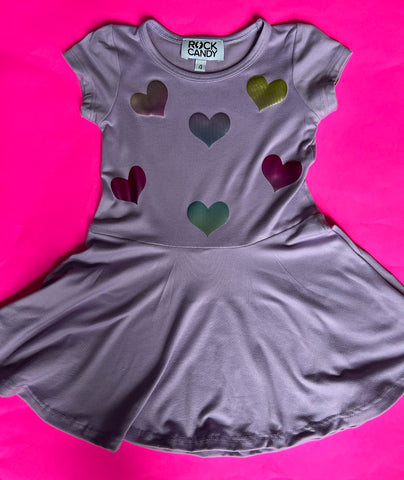 Rock Candy NYC Foil ❤️ Heart Dress