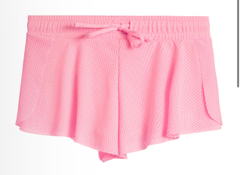 Flowers By Zoe Lite Pink Mesh Shorts