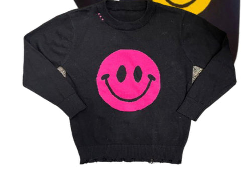 Rock Candy Pink Smiley Sweater