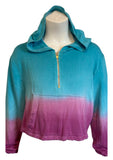 Erge Designs Long Sleeve Ombré Zip Hoody Or Pant jade and lavender
