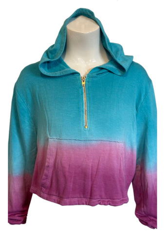 Erge Designs Long Sleeve Ombré Zip Hoody Or Pant jade and lavender