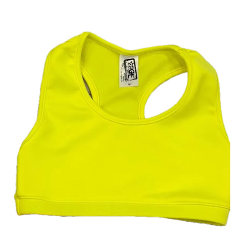Erge Designs Techno Sports Bra Neon Yellow