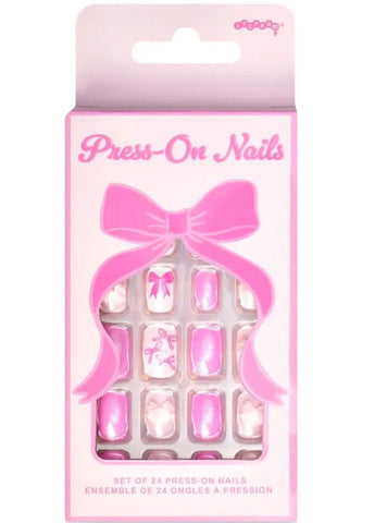 Bow Press On Nails
