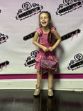 Flowers By Zoe Pink Glitter Metallic  Skirt Or Smock Top