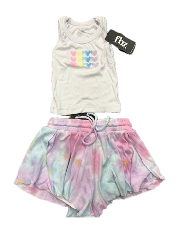 Flowers By Zoe White Tank With  12 Pastel Hearts