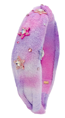 Bari Lynn Tie Dye Terry Charm Knot Headband