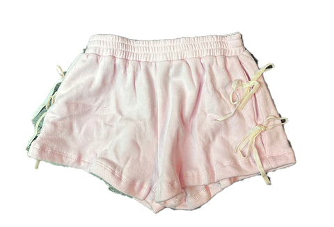 Flowers By Zoe Light Pink Shorts With Side Bows or Zip Up Jacket with Bows Down The Arms