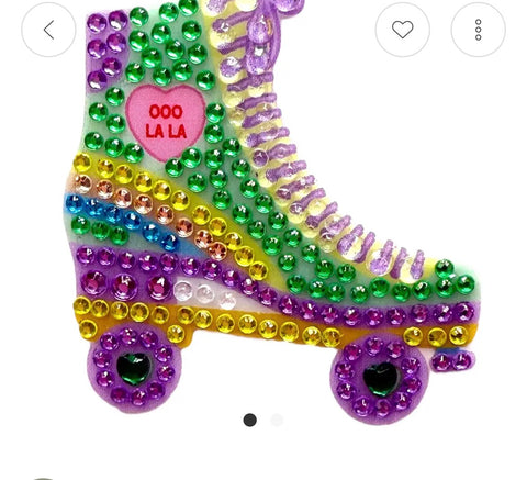 Sweethearts Roller Skate Rhinestone Stickerbean