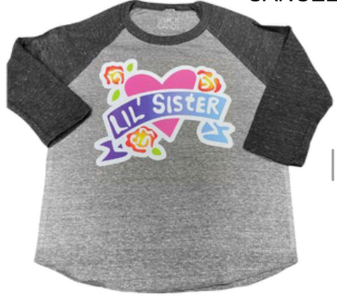 Rock Candy Little Sister Baseball Shirt