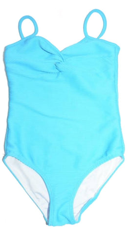 Flowers By Zoe Turquoise One Piece Bathing Suit