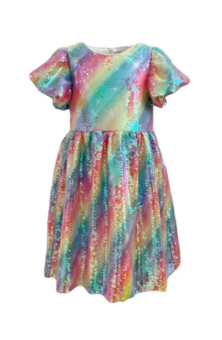 Lola And The Boys Shimmer Rainbow Sequin Dress Lola And The Boys Shimmer Rainbow Sequin Dress