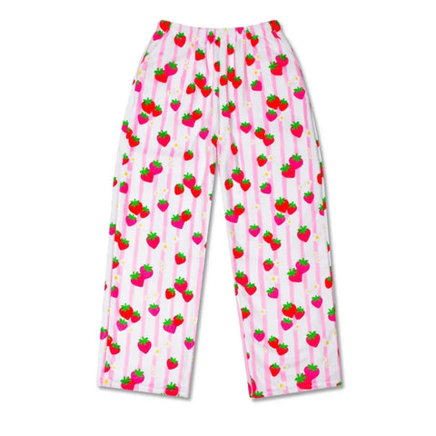 Strawberry Stripes Plush Pants