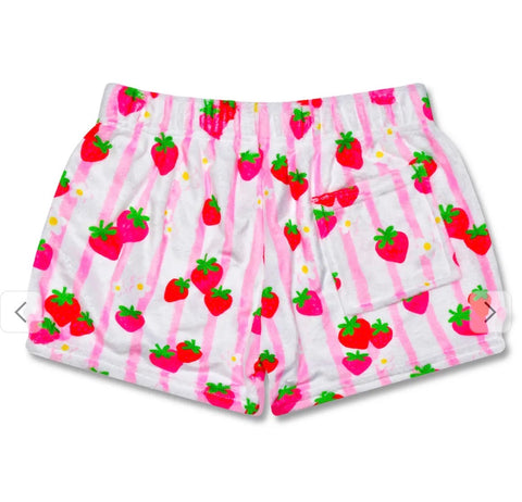 Strawberry Stripes Plush Shorts