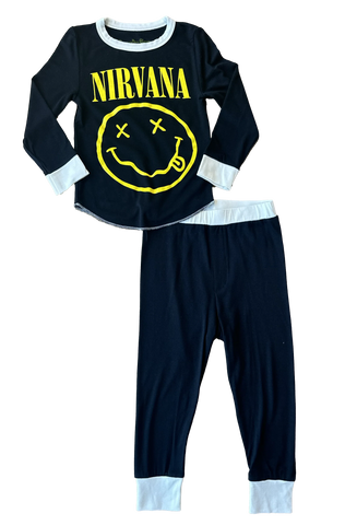 Rowdy Sprout Nirvana Smiley Black Bamboo Thermal Set