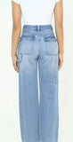 Katie J NYC Tween Houston Distressed Carpenter Jeans Mid Wash Denim
