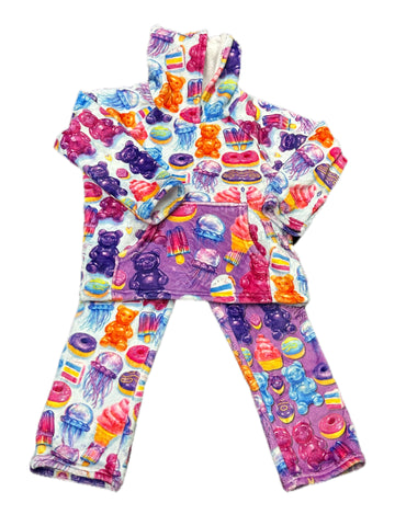 Squishy Print Fuzzy Hoodies Or Pants