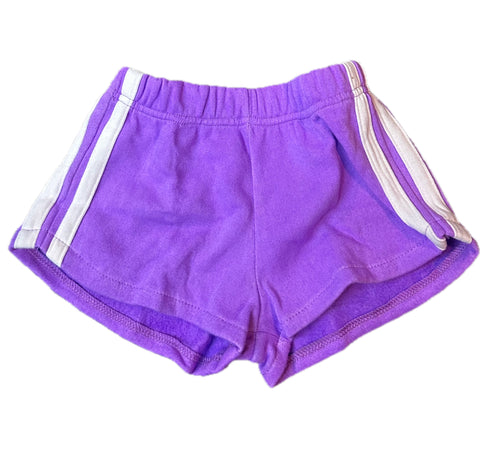 Flowers By Zoe Neon Purple Shorts With White Stripes
