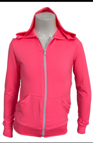 Erge Yoga Zip Neon Pink Hoodie Or Neon Pink Skort