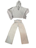 Grey Hacci Crop Hoodie Or Joggers -Glamour Girlz Central