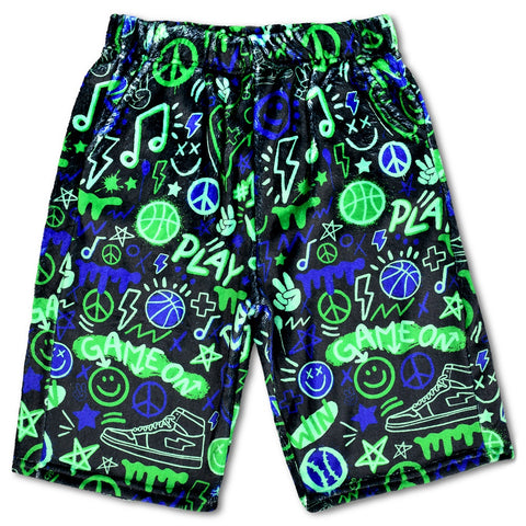 IScream Graffiti Gamer Board Plush Shorts