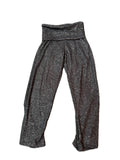 Black Hacci Crop Hoodie or Black Hacci wide leg Fold Over Pant -Glamour Girlz Central
