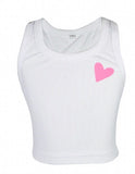 Flowers By Zoe Pink Shorts With White Stripes Or White Tank With Pink Heart