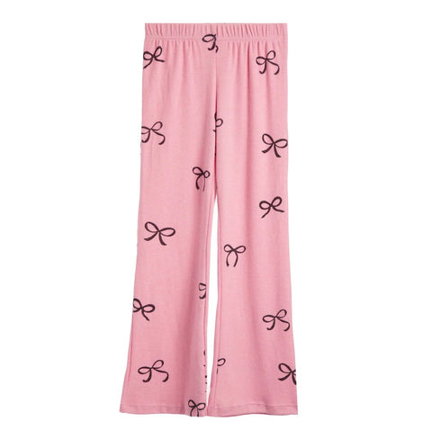 Flowers By Zoe Pink And Black All Over Bow Tank Or Wide Leg Pant