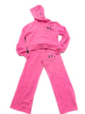 Firehouse Neon Pink Black Smiley Chest Hoodie Or Sweatpants
