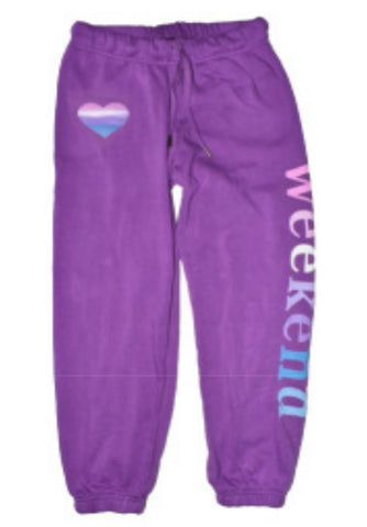 Flowers by Zoe Purple Weekend Sweatpants Or Hoodie