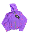 Flowers By Zoe Neon Purple Zip Up Hoodie  With Pink Stars Or Shorts And TShirt