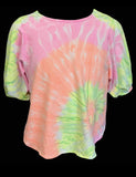 Erge Designs Tie Dye Vortex Yellow Pink & Orange Tank /Top/Shorts/Dress Or Skorts