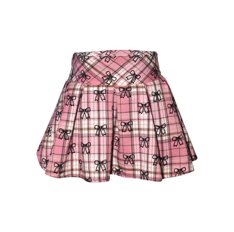 Flowers By Zoe Pink Bow Printed Skirt