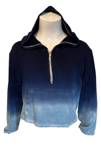 Erge Designs Long Sleeve Blue Ombré Zip Hoody
