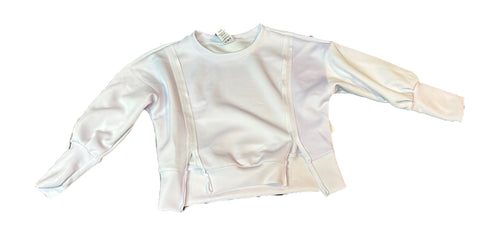 White Long  Sleeve Scuba Top