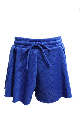 Flowers By Zoe Royal Blue Mesh Shorts