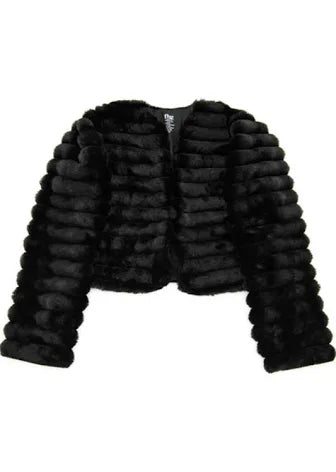 Flowers By Zoe Faux Fur Jacket