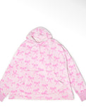 Omg Fleece Oversized Bow Printed Hoodie