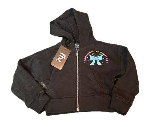 Flowers By Zoe Black Happiness Zip Up Jacket Or Sweatpants