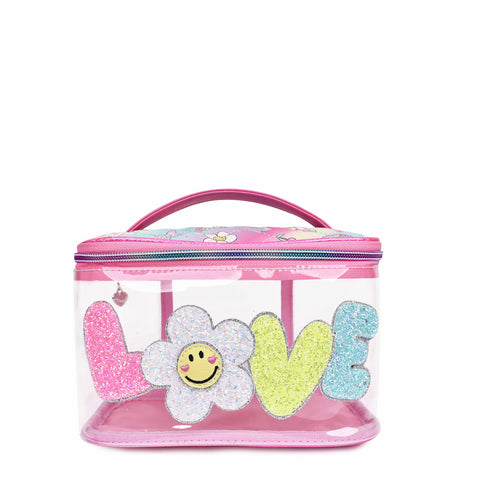Omg Accessories Clear Daisy Glam Bag