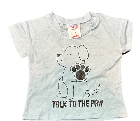 Lux Talk To The Paw Shirt Baby Blue